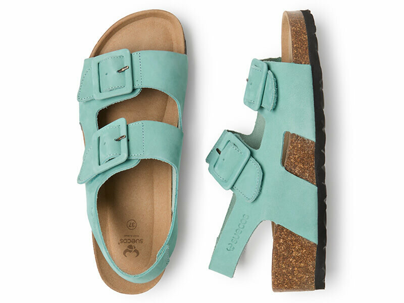 Suecos dames sandalen Sommar aqua