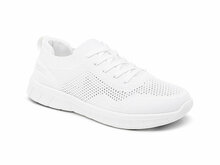 Suecos latt sneaker schoen wit met witte zool front aanzicht